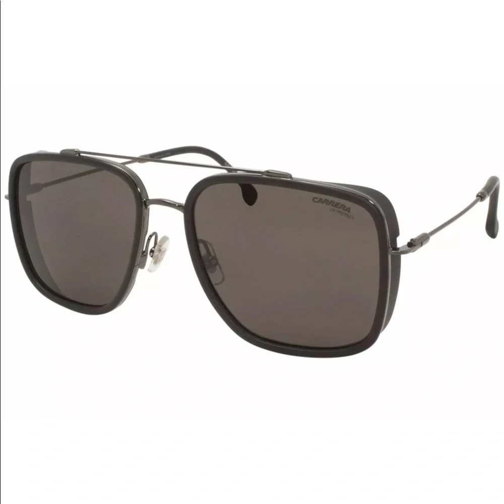 CARRERA 207/S V81IR Dark Ruthenium/Grey 57-18-145mm MENS SUNGLASSES NWOT